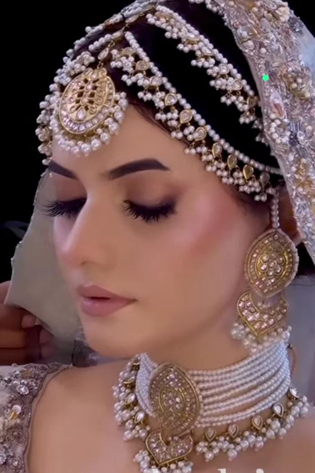 “Kundan Pearl Bridal Set with Matha Patti & Choker