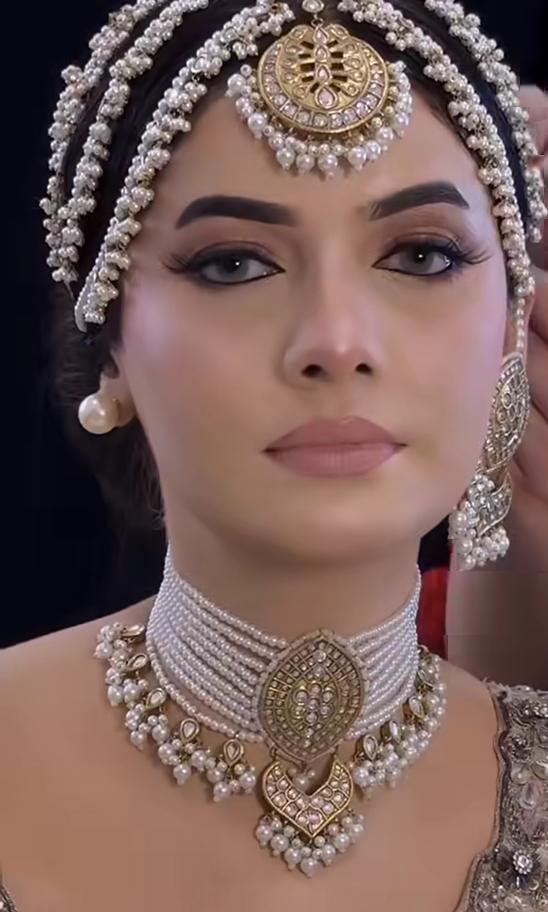 “Kundan Pearl Bridal Set with Matha Patti & Choker