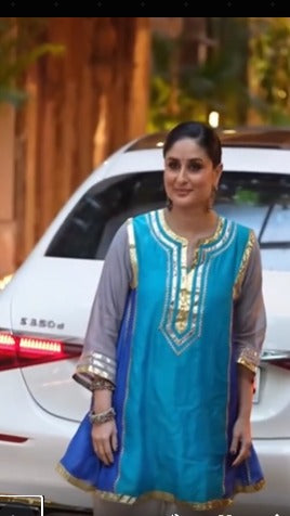 Kareena Kapoor Inspired Teal & Navy Gota Work Festive Suit | Zartajk
