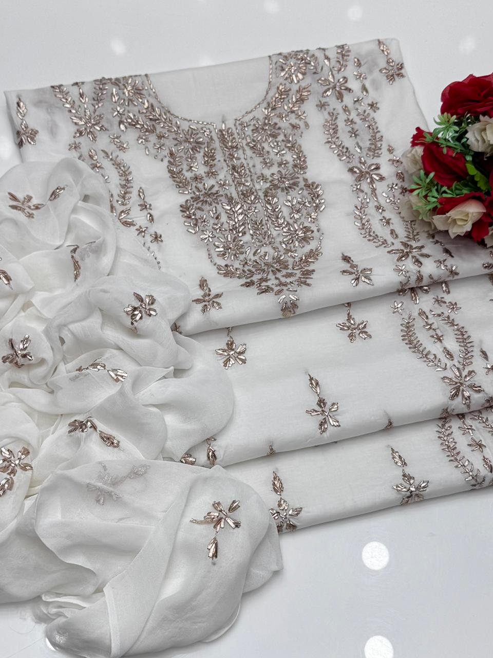 lawn multani embroidry hand made dress