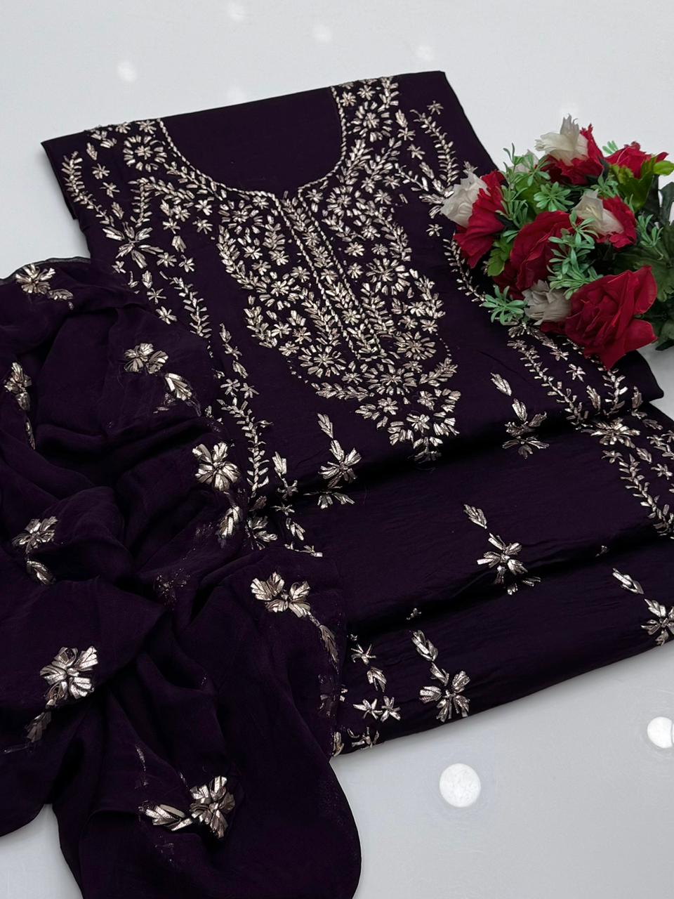 lawn multani embroidry hand made dress