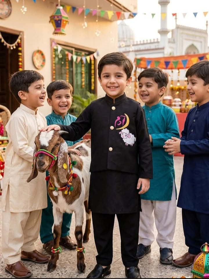 Bundle offer kheri gift Baby Boy Eid-ul-Adha Special Edition – 3-Piece Kurta Suite
