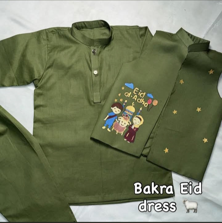 Bundle offer kheri gift Baby Boy Eid-ul-Adha Special Edition – 3-Piece Kurta Suite