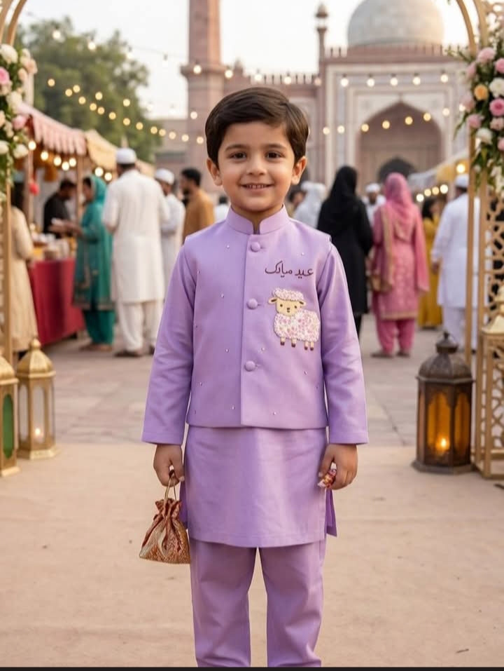 Bundle offer kheri gift Baby Boy Eid-ul-Adha Special Edition – 3-Piece Kurta Suite