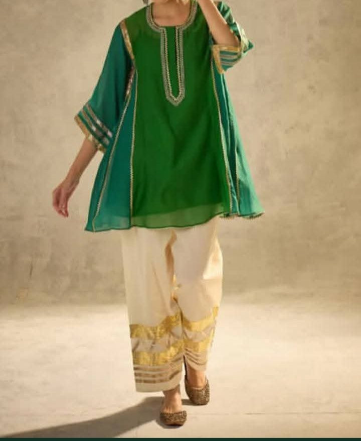 Kareena Kapoor Inspired Teal & Navy Gota Work Festive Suit | Zartajk