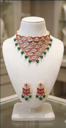 "Royal Meenakari Choker Set'