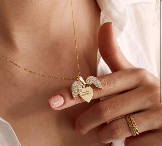 heart pandent : heart locket necklace, gold pendant for women, personalised jewellery, crystal heart pendant, romantic gift