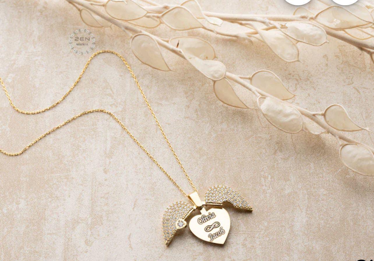 heart pandent : heart locket necklace, gold pendant for women, personalised jewellery, crystal heart pendant, romantic gift