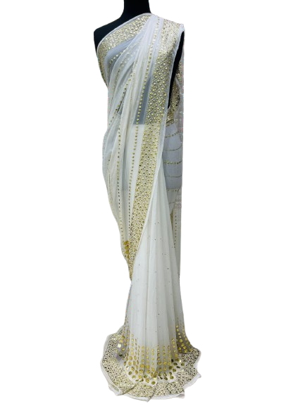 kamdani saree dyeable