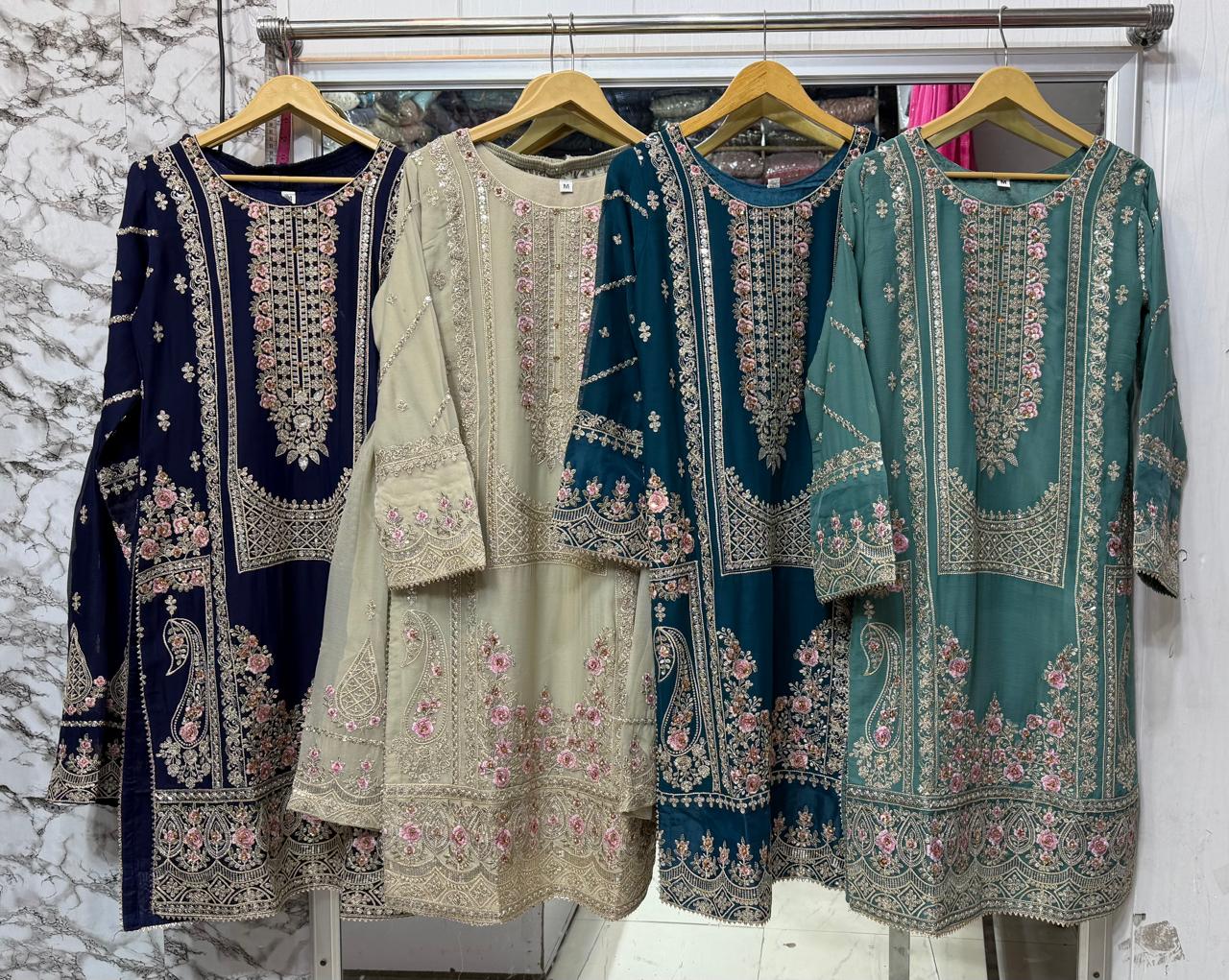 Gharara Suit, Chiffon Gharara Set, Ready to Wear Pakistani Suit