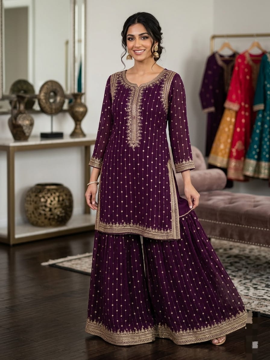 Chiffon Embroidery, Fancy Collection, Ready to Wear, Wedding Guest Outfit,